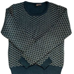 Olla pareg wool blend scalloped sparkly sweater